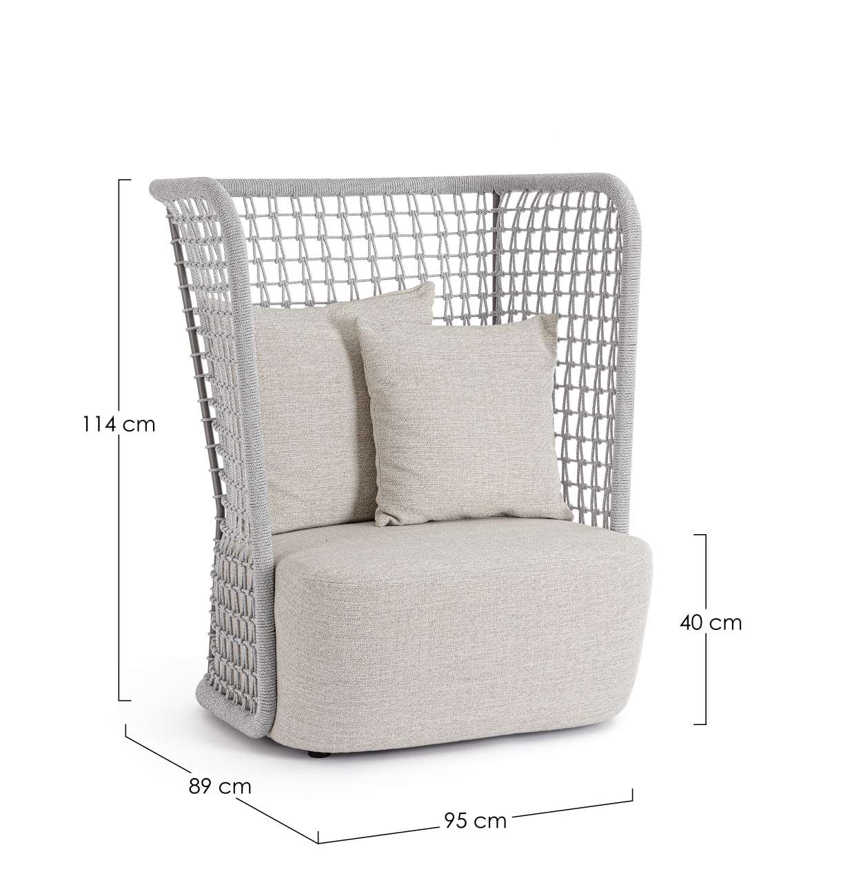 Gartensessel Kollar aus Olefin-Stoff, Artic