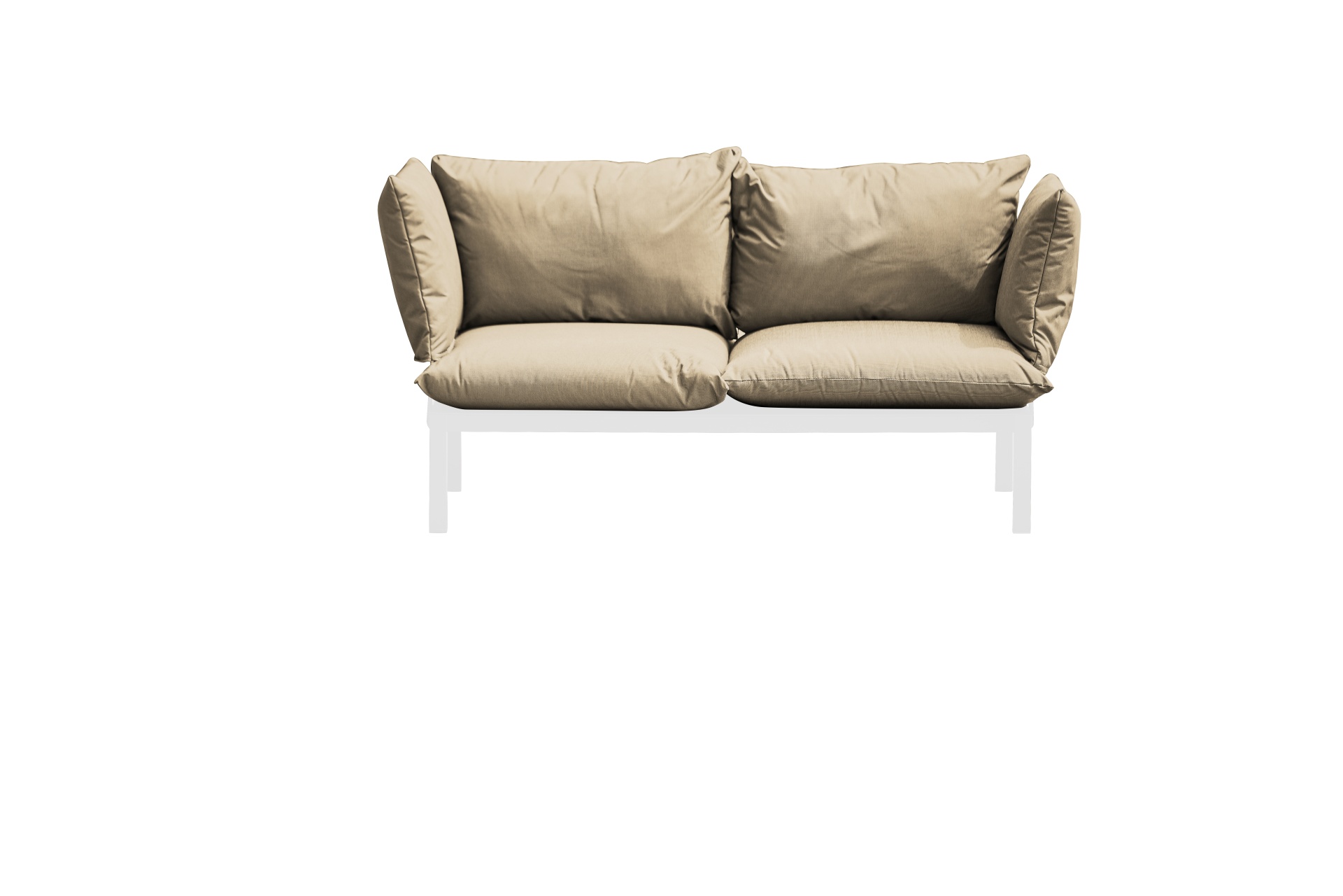 Das Gartensofa Domino in der Ausführung 2-Sitzer hat ein modernes Design. Hergestellt wurde dieses von der Marke Jan Kurtz. Das Sofa ist in verschieden Farbkombinationen erhältlich. Dieses hat die Gestell-Farbe Weiß und die Bezug-Farbe Taupe.