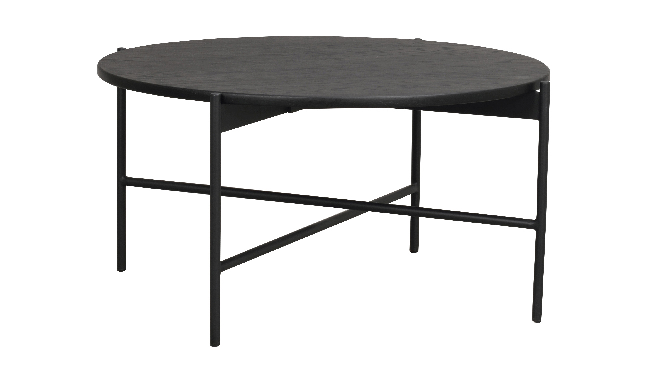 Couchtisch Skye Eiche Schwarz, 89x89x45cm