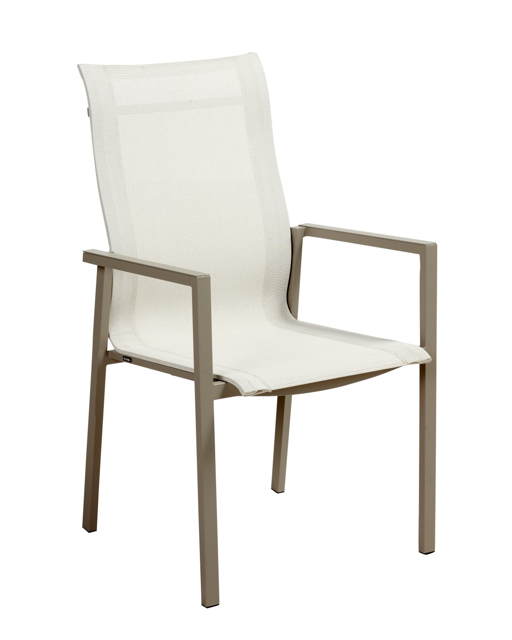 Gartenstuhl Comfy mit Armlehne, Taupe / Off-White Gartenstuhl Comfy mit Armlehne, Taupe / Off-White