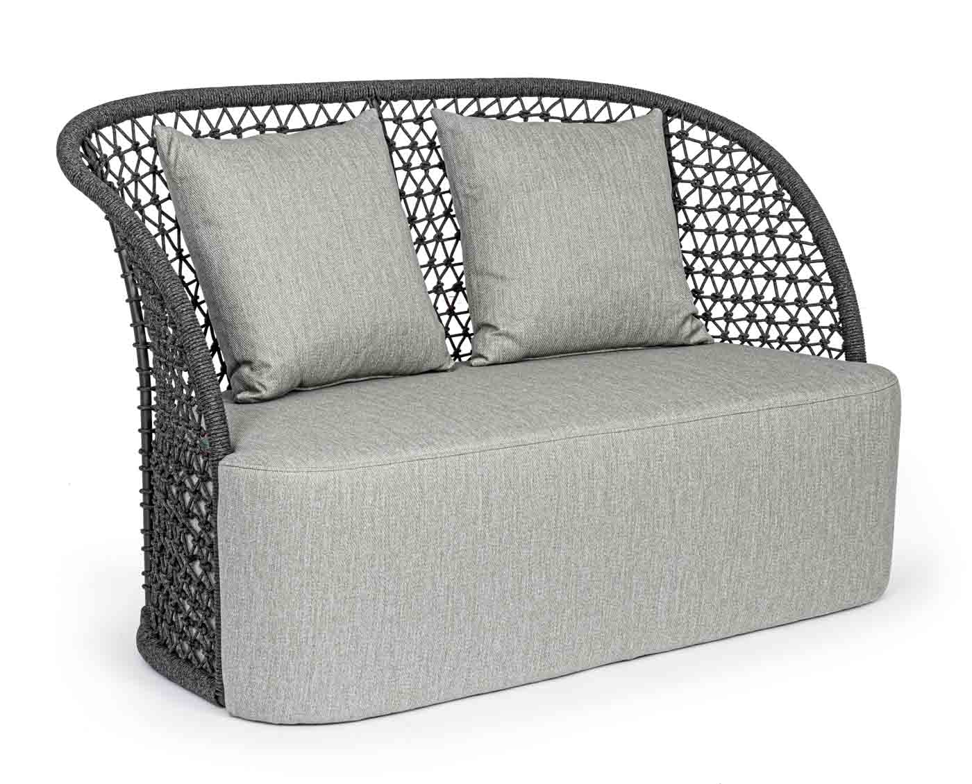 4 Sitzer Outdoorsofa Cuyen mit Kissen, Anthrazit 2 Sitzer Outdoorsofa Cuyen mit Kissen, Anthrazit