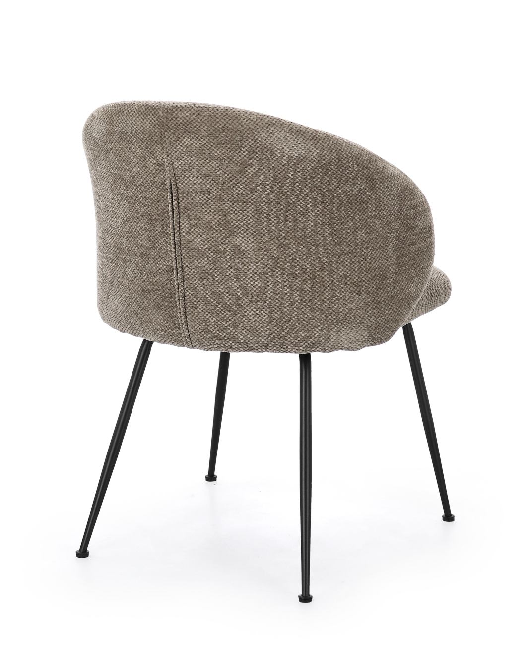 Esszimmerstuhl Gesien aus Chenille-Stoff, Braun