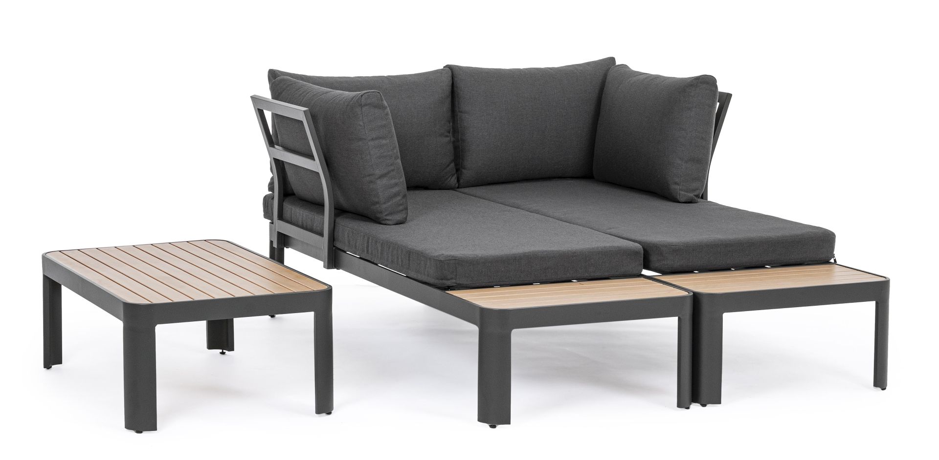 Gartenlounge Narelle aus Aluminium, Anthrazit