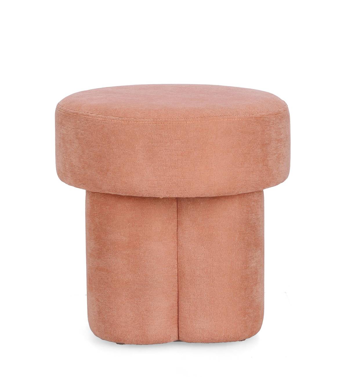 Hocker Glenda aus Stoff, Pfirsich