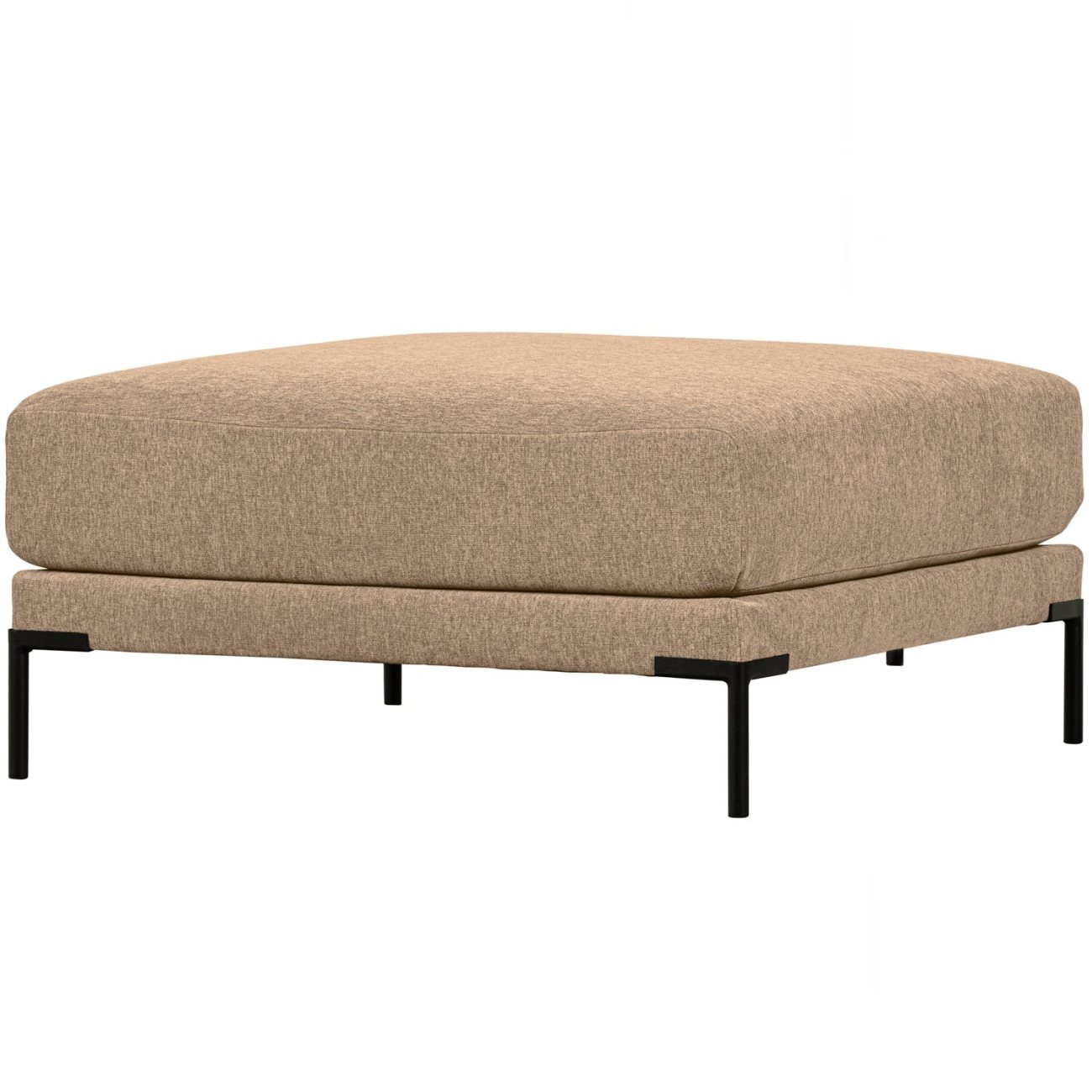 Hocker Couple aus Melange-Stoff 100 cm, Butter Hocker Couple aus Melange-Stoff 100 cm, Butter