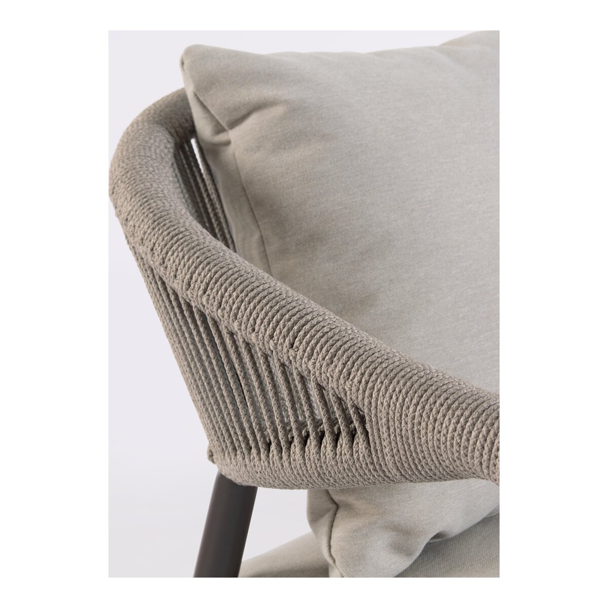 2er Garten-Set Millor - Aluminium & Polyester-Stoff, Anthrazit, inkl. Couchtisch