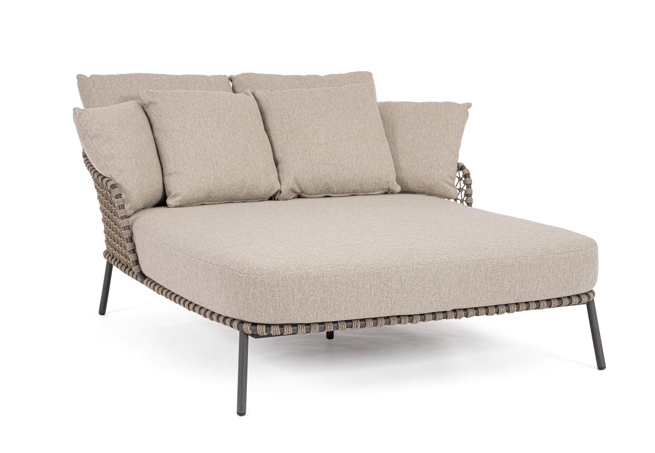 Gartendaybed Ivissa aus Metall, Anthrazit