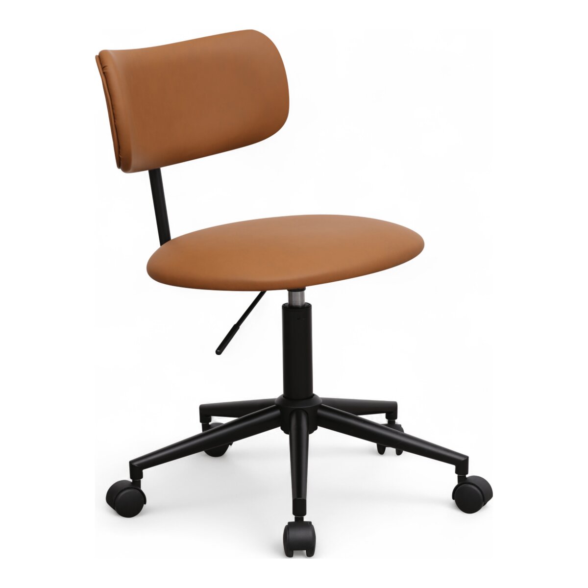 Bürostuhl Xory aus Kunstleder - Drehbar, Höhenverstellbar, Neigbar, Hellbraun