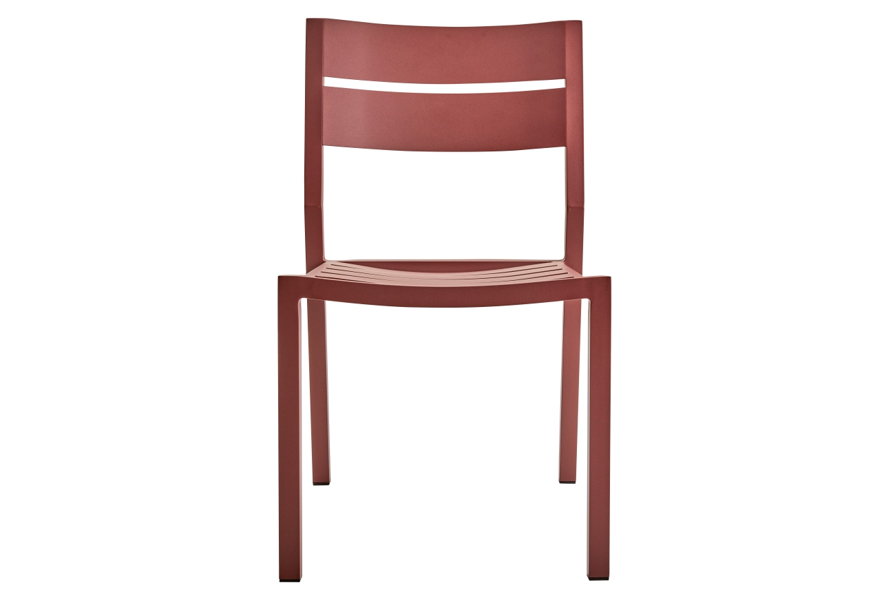Gartenstuhl Delia aus Aluminium, Rot