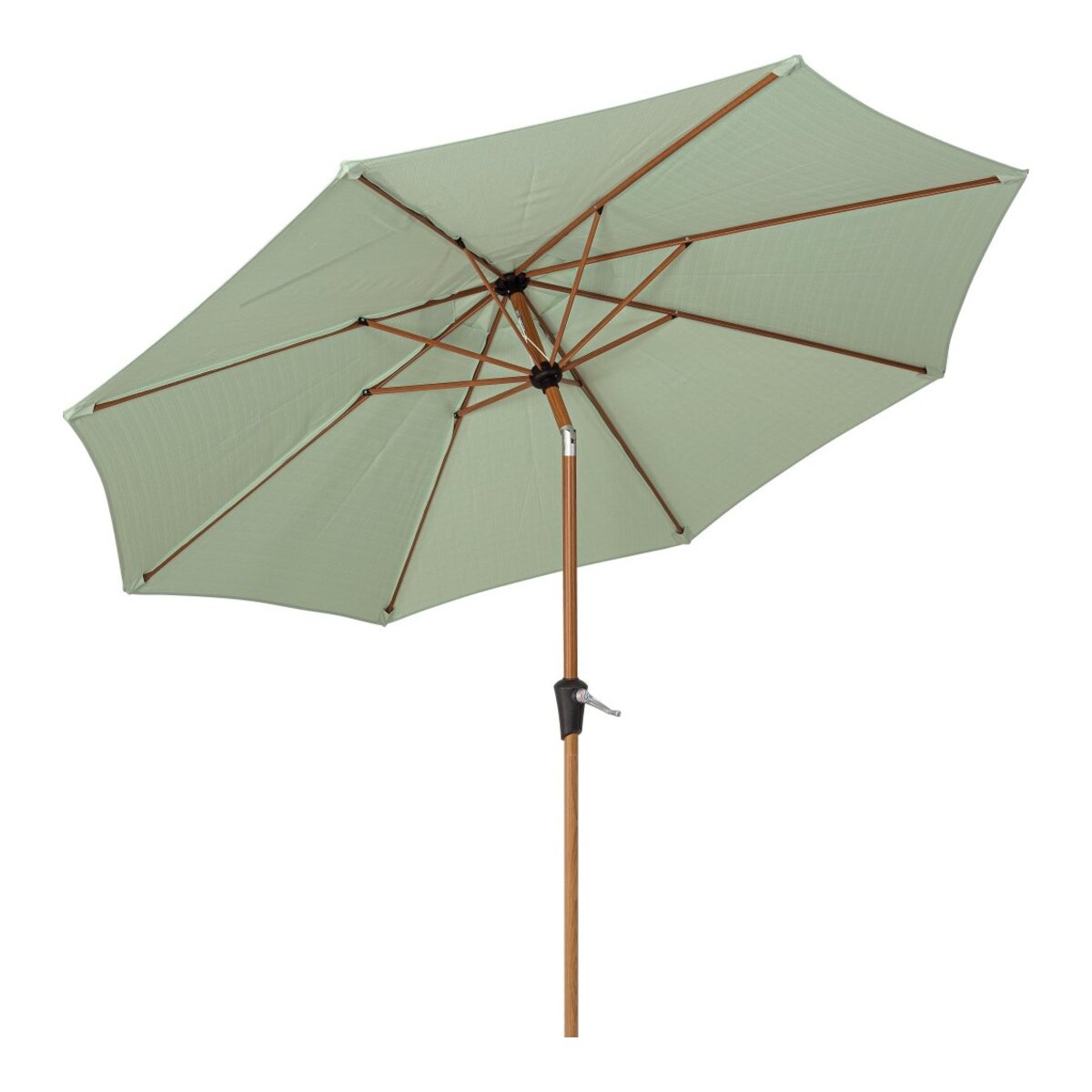Sonnenschirm Palinuro aus Metall, modern und neigbar, Ø 300 cm, minzgrün, mit winddichtem Kamin