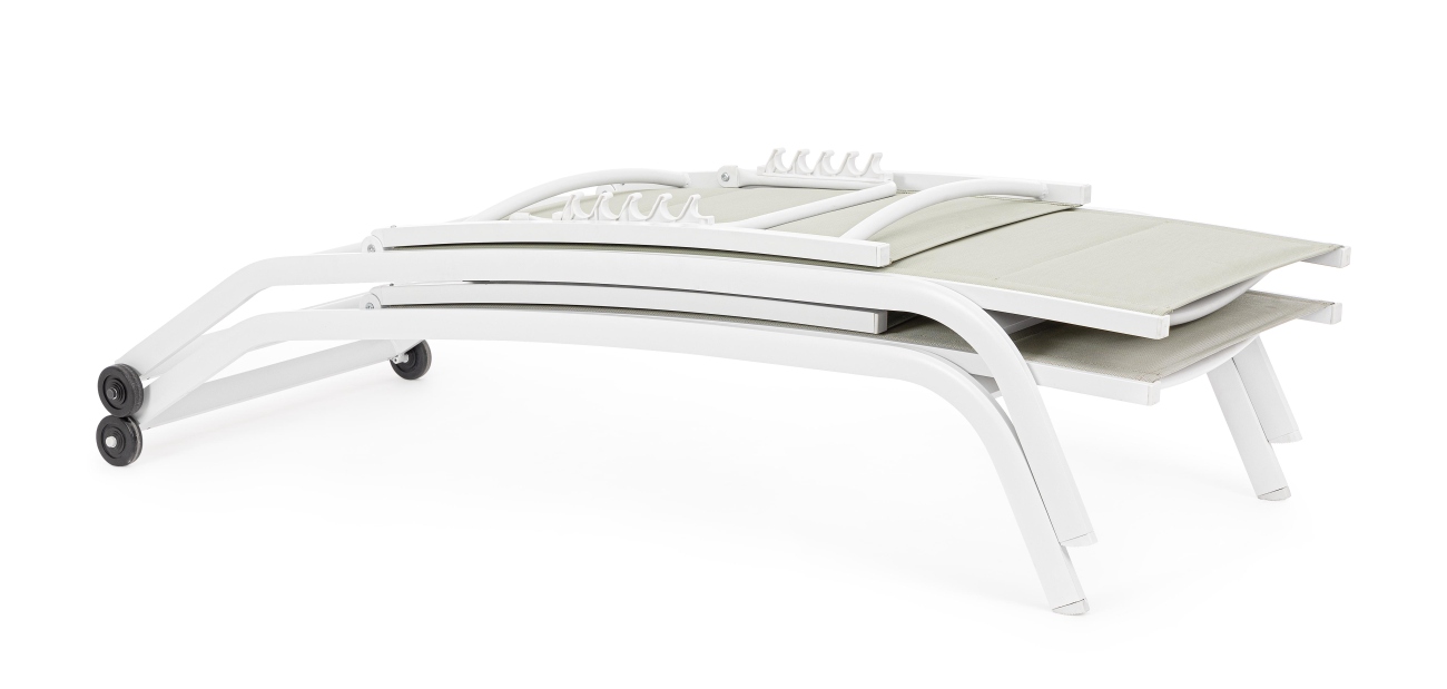 Sonnenliege Cleopass aus Aluminium mit Rolle, Lagun