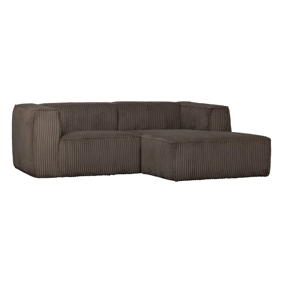 Ecksofa Chaiselongue Bean - Cordbezug Braun, Rechts