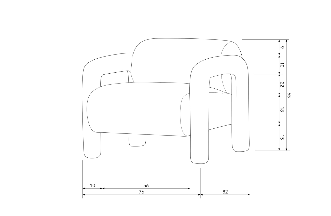 Sessel Lenny aus Samt, Gelb