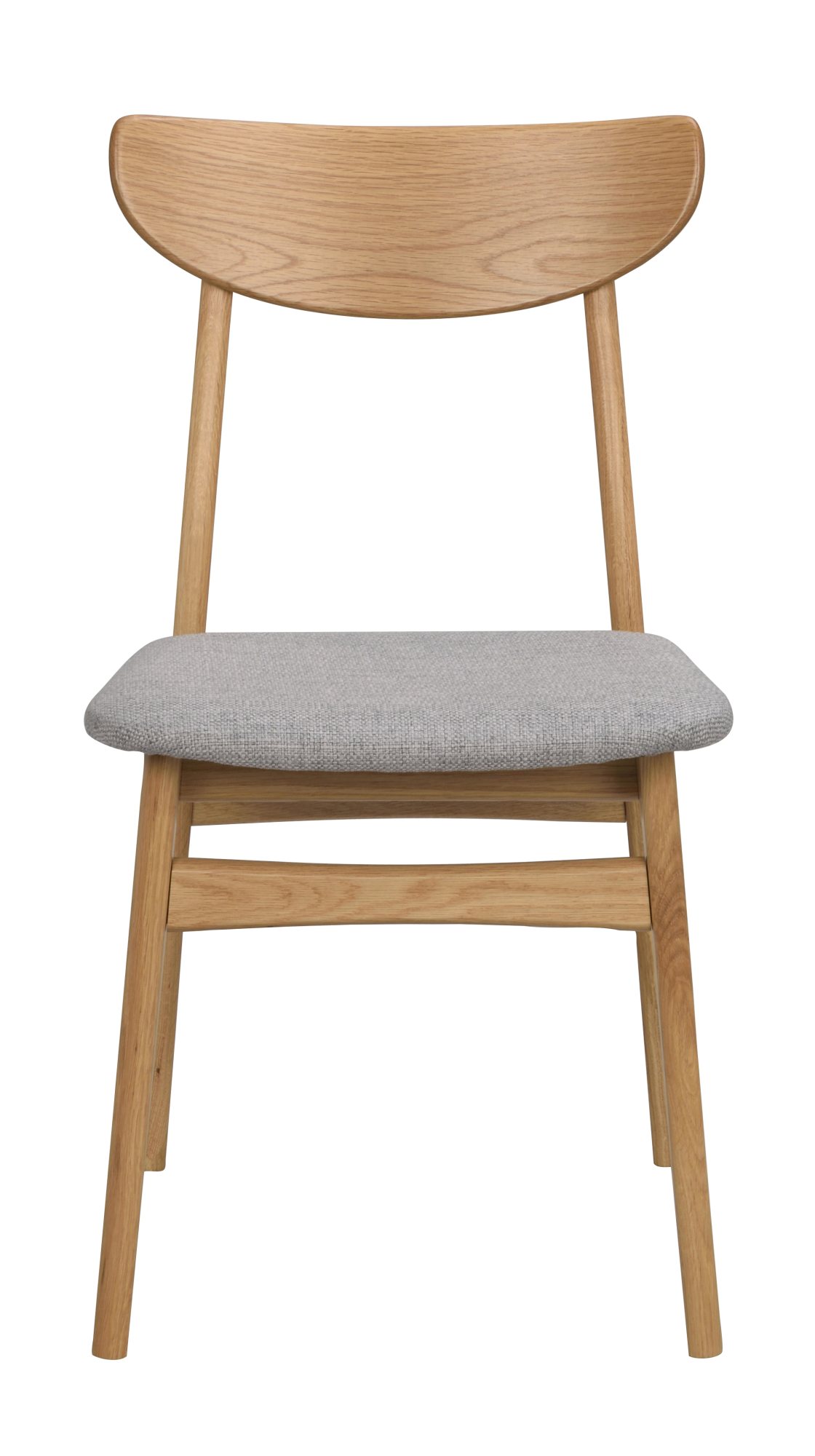 Design trifft Funktion: Stuhl Rodham 2er Set, Eiche / Hellgrau.