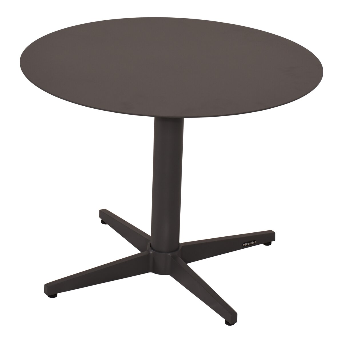 Gartencouchtisch Mill aus Aluminium, modern rund mit Mittelfuß, anthrazit, Ø 60 cm