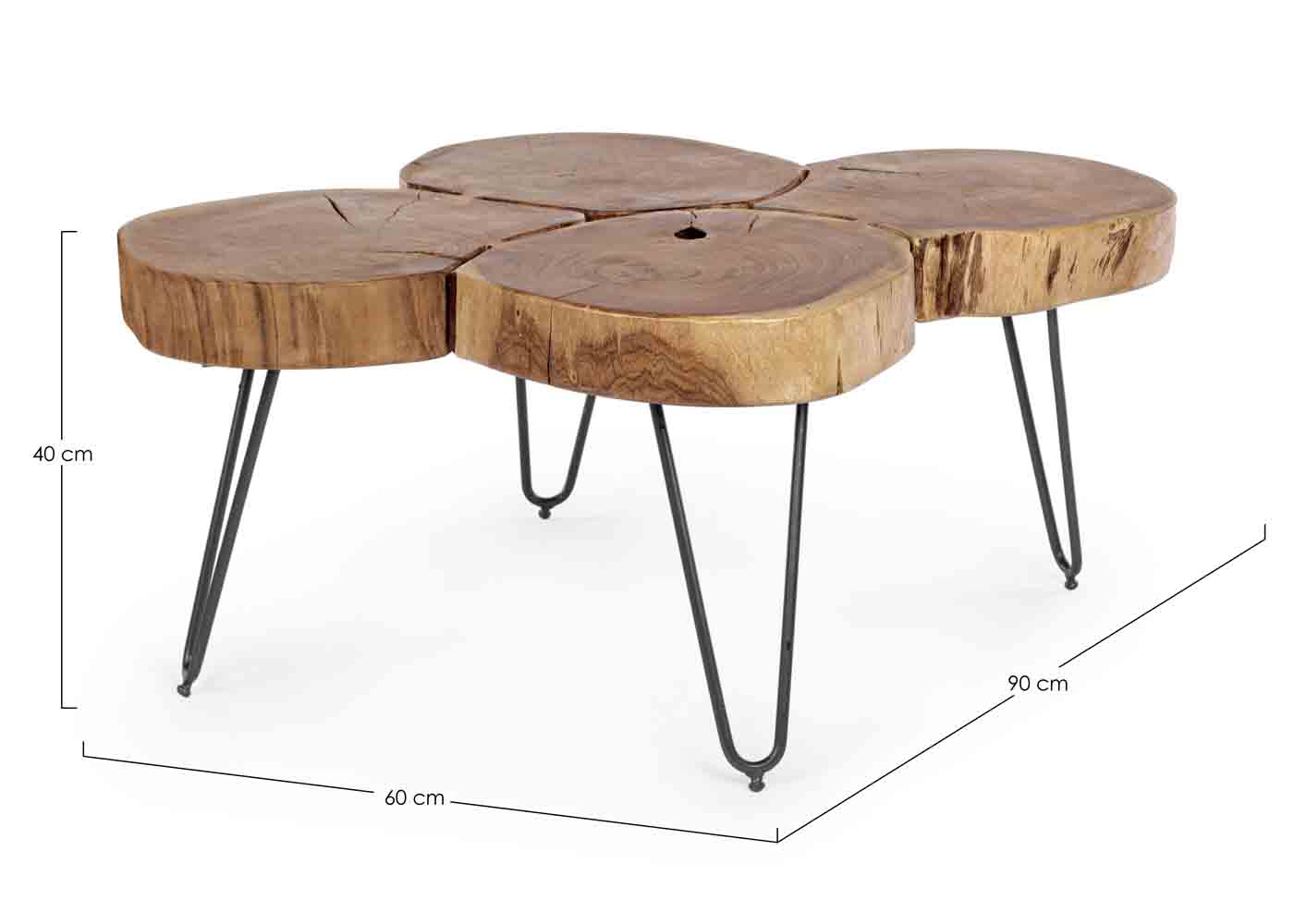 Der Couchtisch Orbital wurde aus original Teilen von Akazienholz gefertigt, dies verleiht dem Tisch seinen ganz eigen Look. Außerdem ist durch die Verwendung von Naturprodukten jeder Tisch ein Unikat.