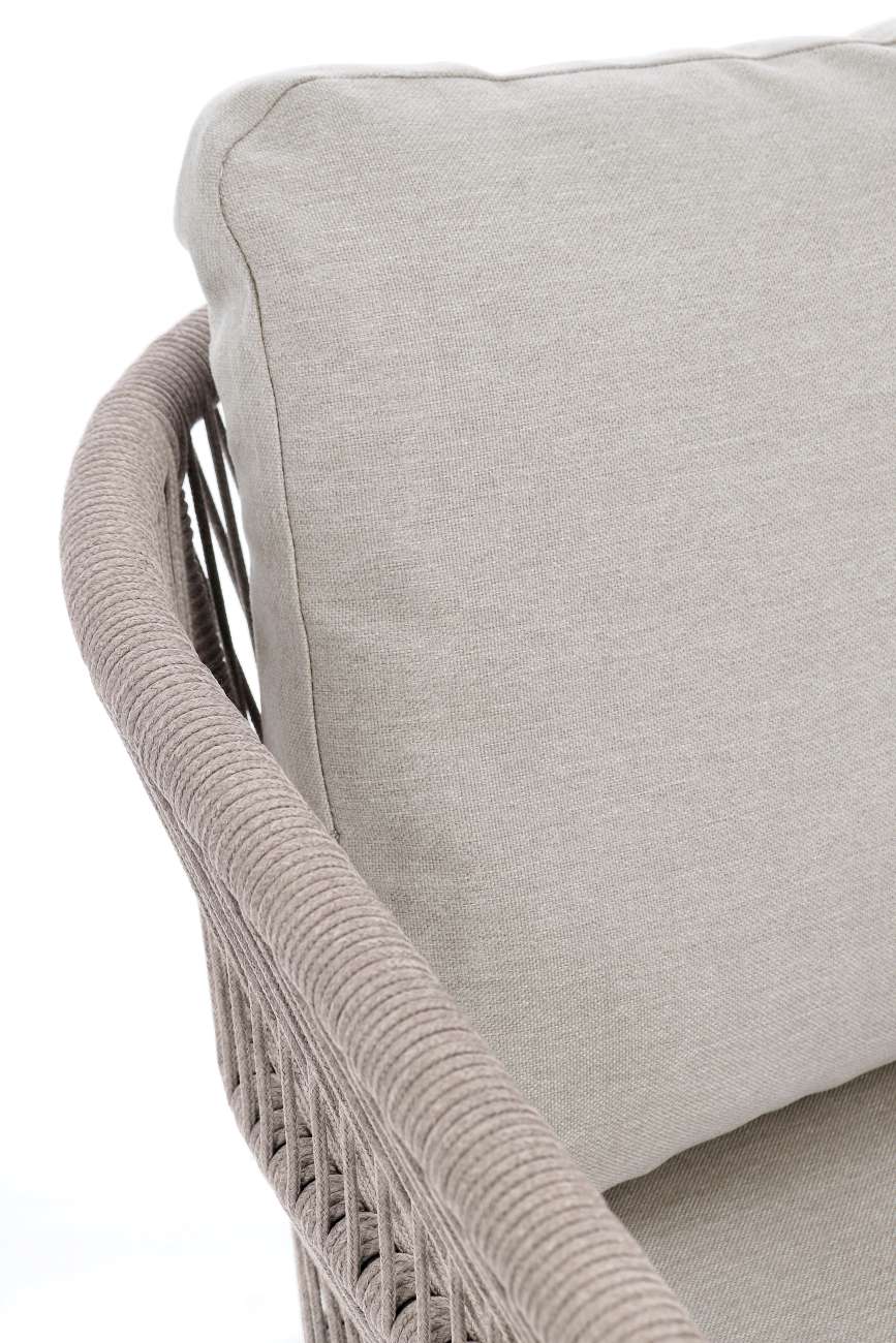 Gartenstuhl Galdana aus Aluminium, Taupe / Anthrazit