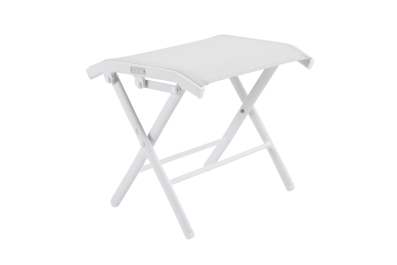 Gartenhocker Andy aus Textilene, Weiß Gartenhocker Andy aus Textilene, Weiß