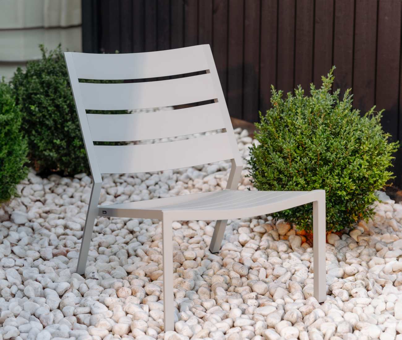 Gartensessel Delia aus Aluminium, Hellgrau