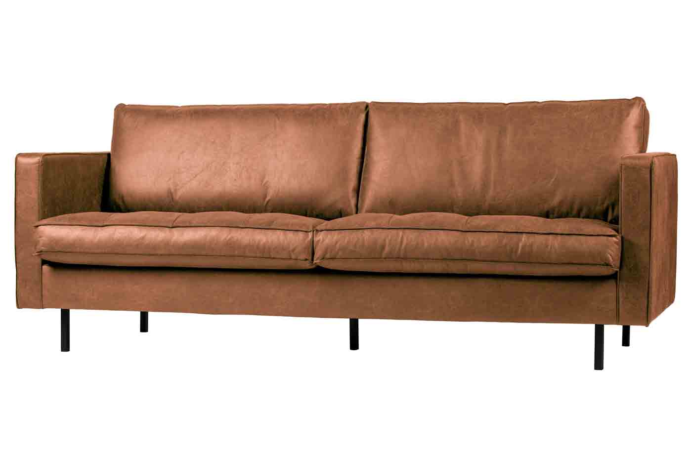 Sofa Rodeo Classic mit recyceltem Leder und hohen Sitzkomfort. Klassisches zeitloses Design Sofa mit gesteppter Polsterung