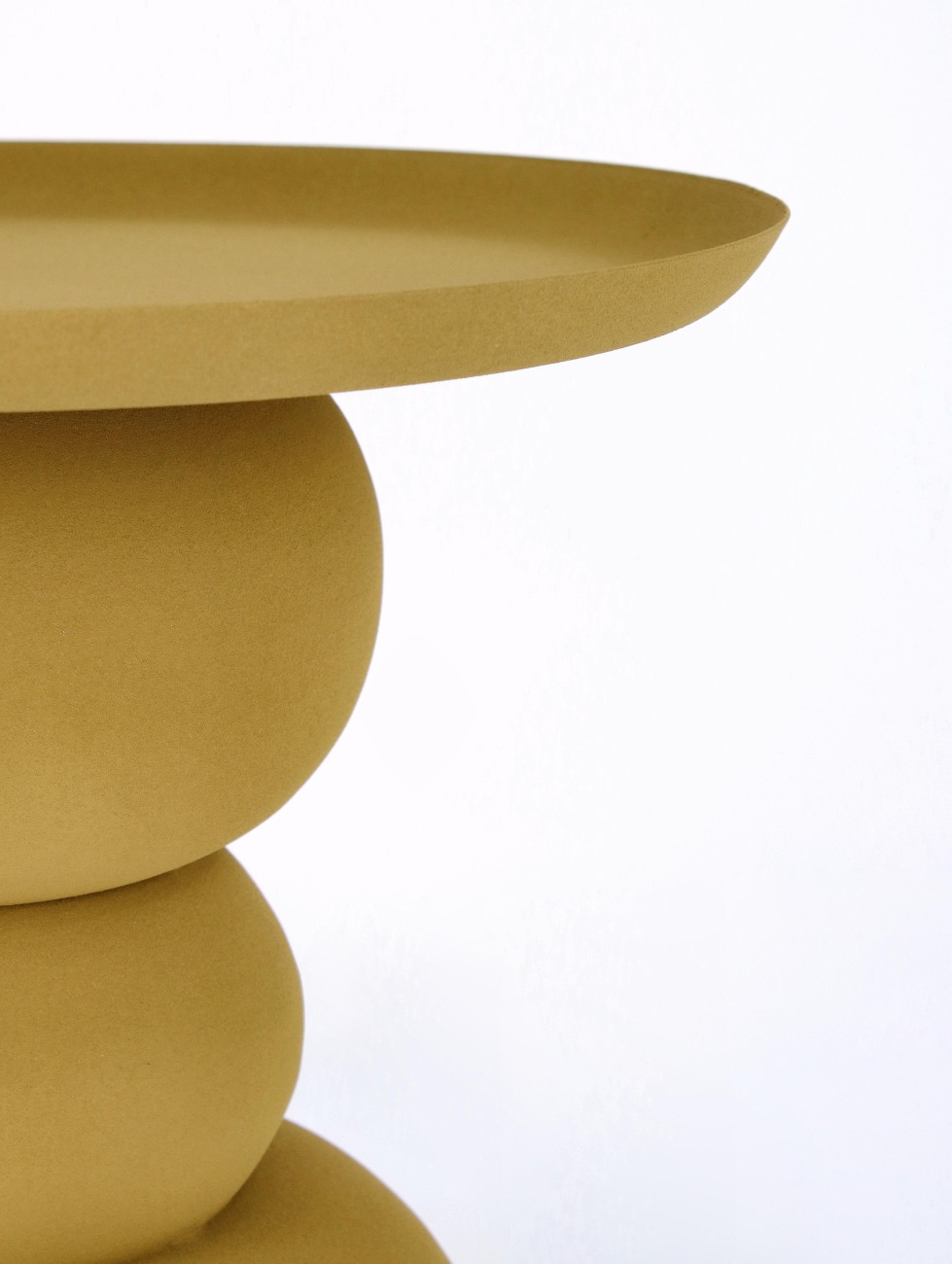 Beistelltisch Alpa aus Metall Ø 41 cm, Senf