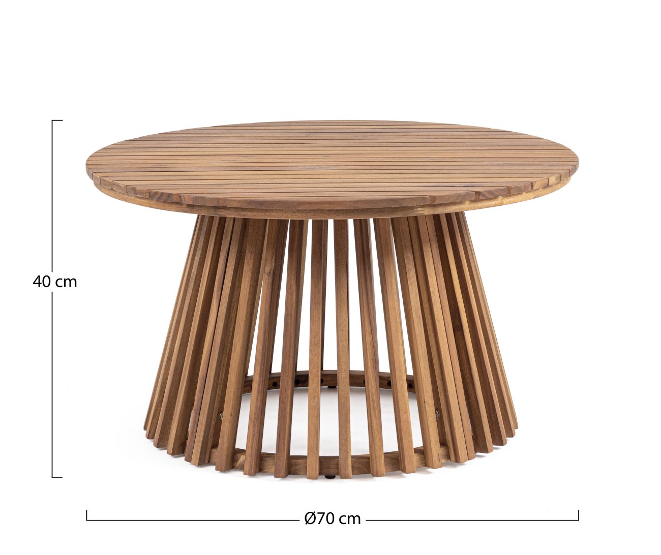 Gartencouchtisch Rodano aus Akazienholz, Ø 70 cm