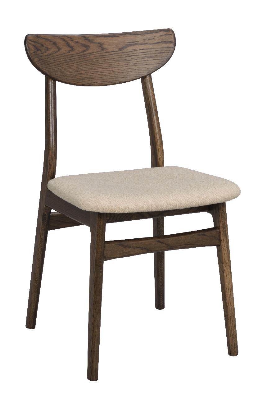Stuhl Rodham 2er Set, Braun / Beige