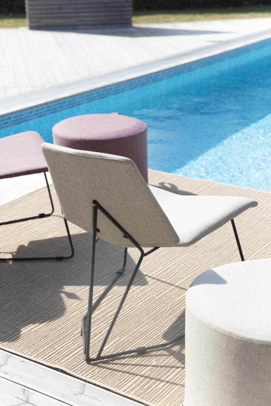 Gartenstuhl Pollux aus Metall, Sand