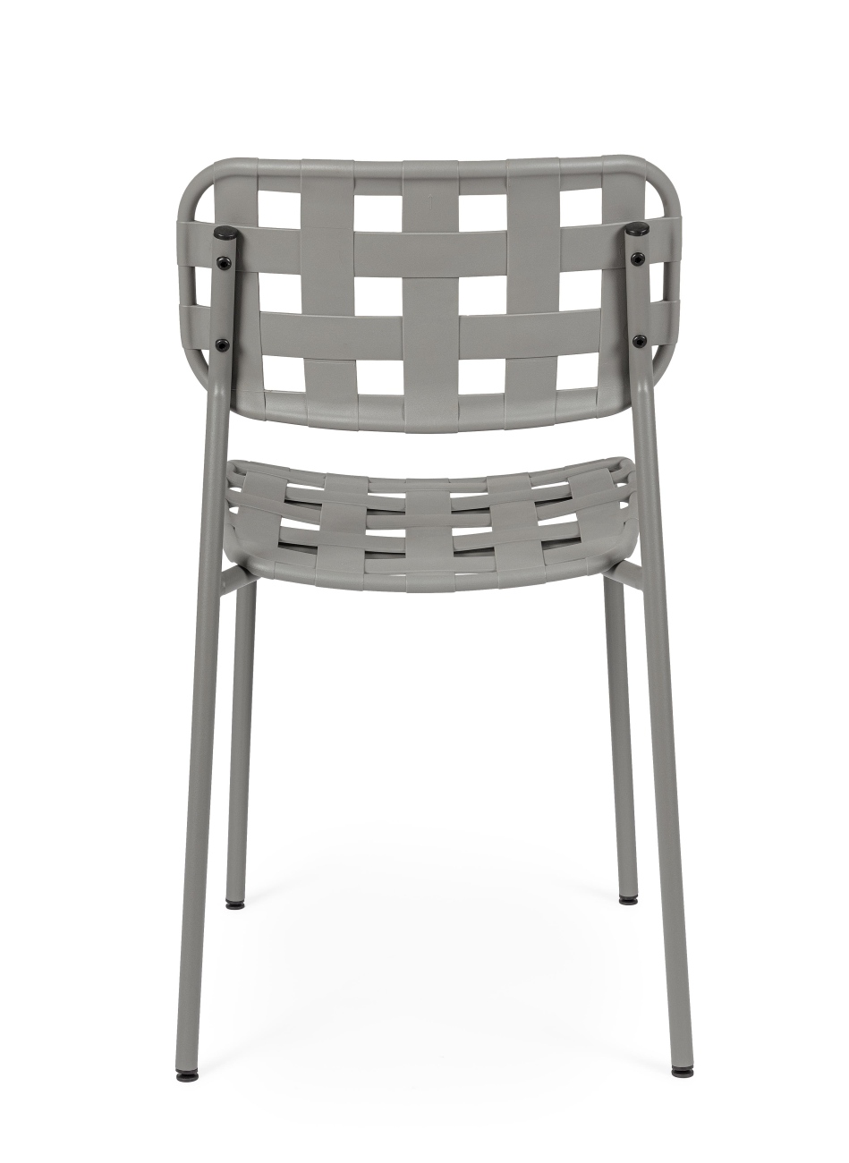 Gartenstuhl Clover aus Metall, Grau