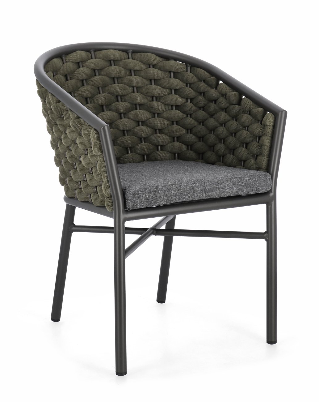 Gartenstuhl Margalida aus Aluminium, Grün / Anthrazit Gartenstuhl Margalida aus Aluminium, Grün / Anthrazit