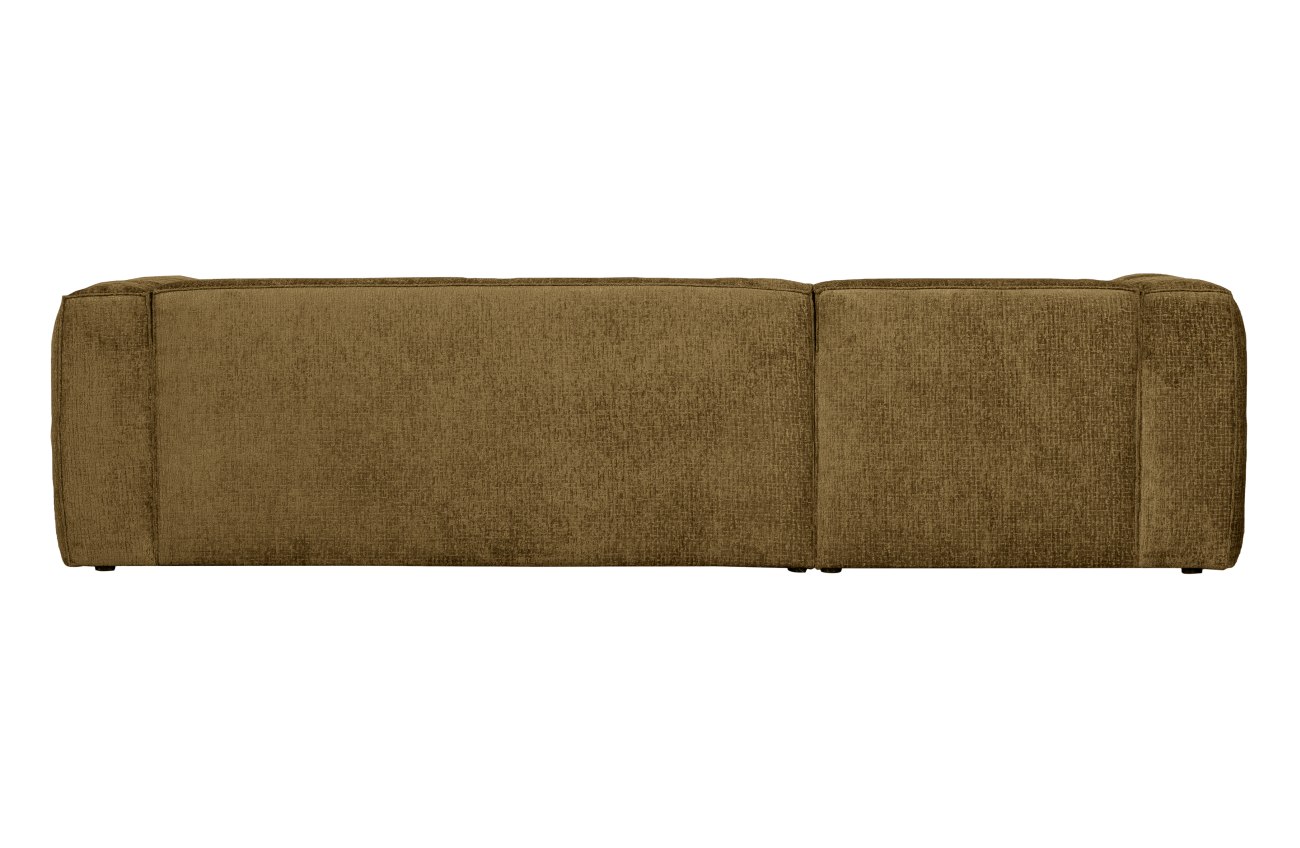 Das Sofa Bean überzeugt mit seinem modernen Stil. Gefertigt wurde es aus Struktursamt, welches einen braunen Farbton besitzt. Das Gestell ist aus Kunststoff und hat eine schwarze Farbe. Das Sofa in der Ausführung Links besitzt eine Größe von 305x175 cm.