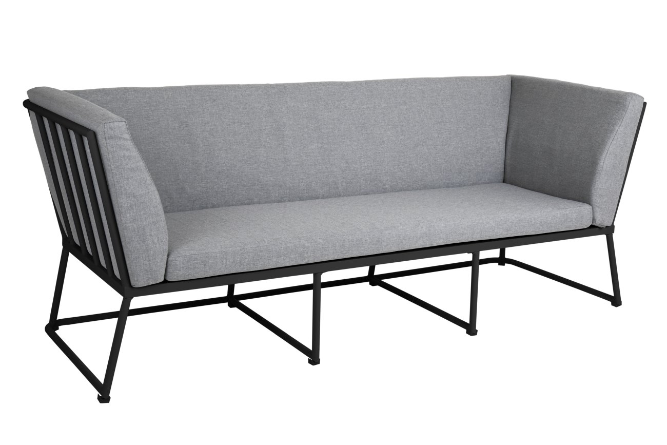 Gartensofa Vence mit Kissen 3-Sitzer, Grau Gartensofa Vence mit Kissen 3-Sitzer, Grau
