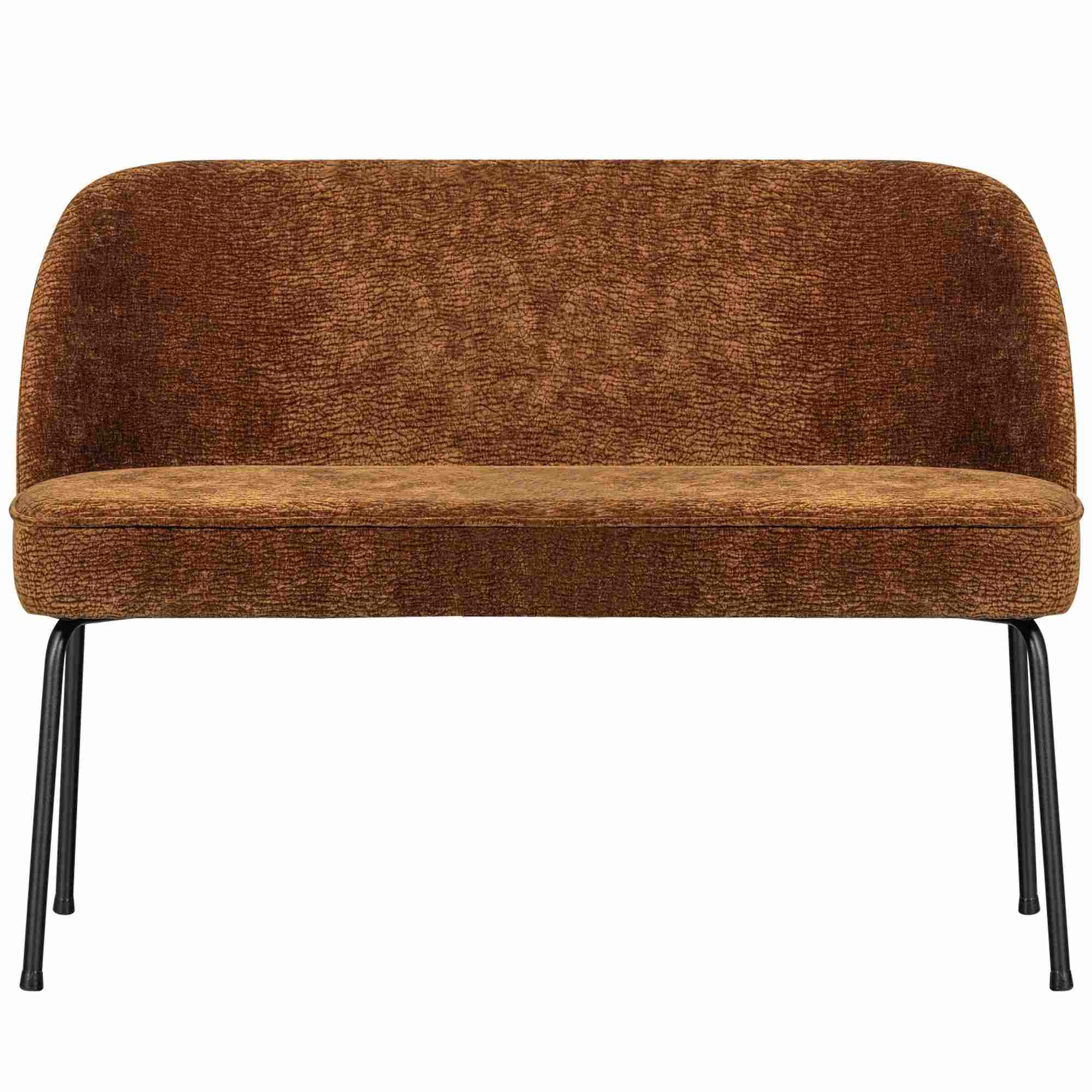 Essbank Vogue 3D-Chenille, modern gepolstert mit Rückenlehne, mittelbraun, bequemer Sitzkomfort