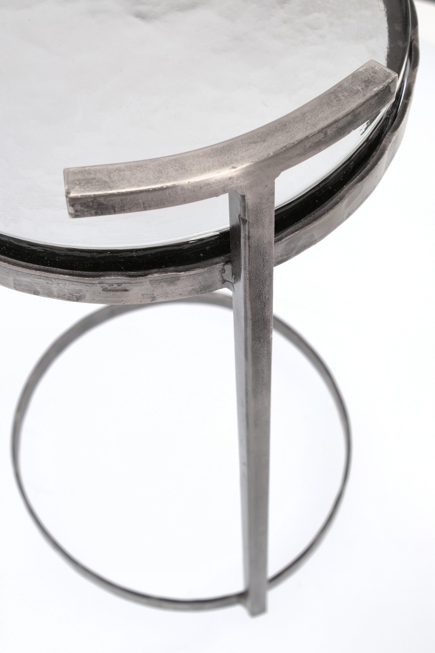 Beistelltisch Zayla aus Metall Rund Ø 31 cm, Silber