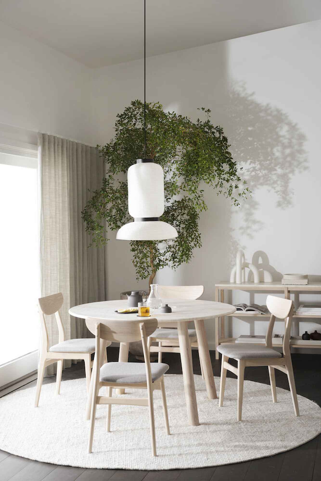 Konsole Orwel 140x40x75cm, Traventin / Eiche Whitewash passt perfekt in stilvolle Wohnräume.