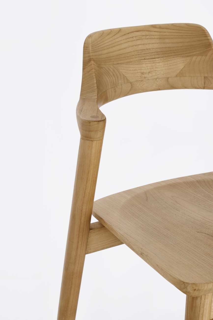 Barhocker Amery aus Sungkai-Holz, Natur