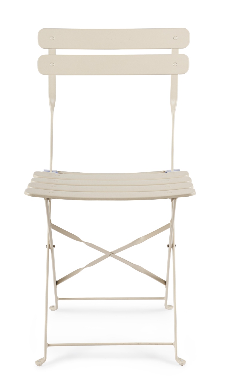 Gartenstuhl Yasmin aus Metall, Champagner