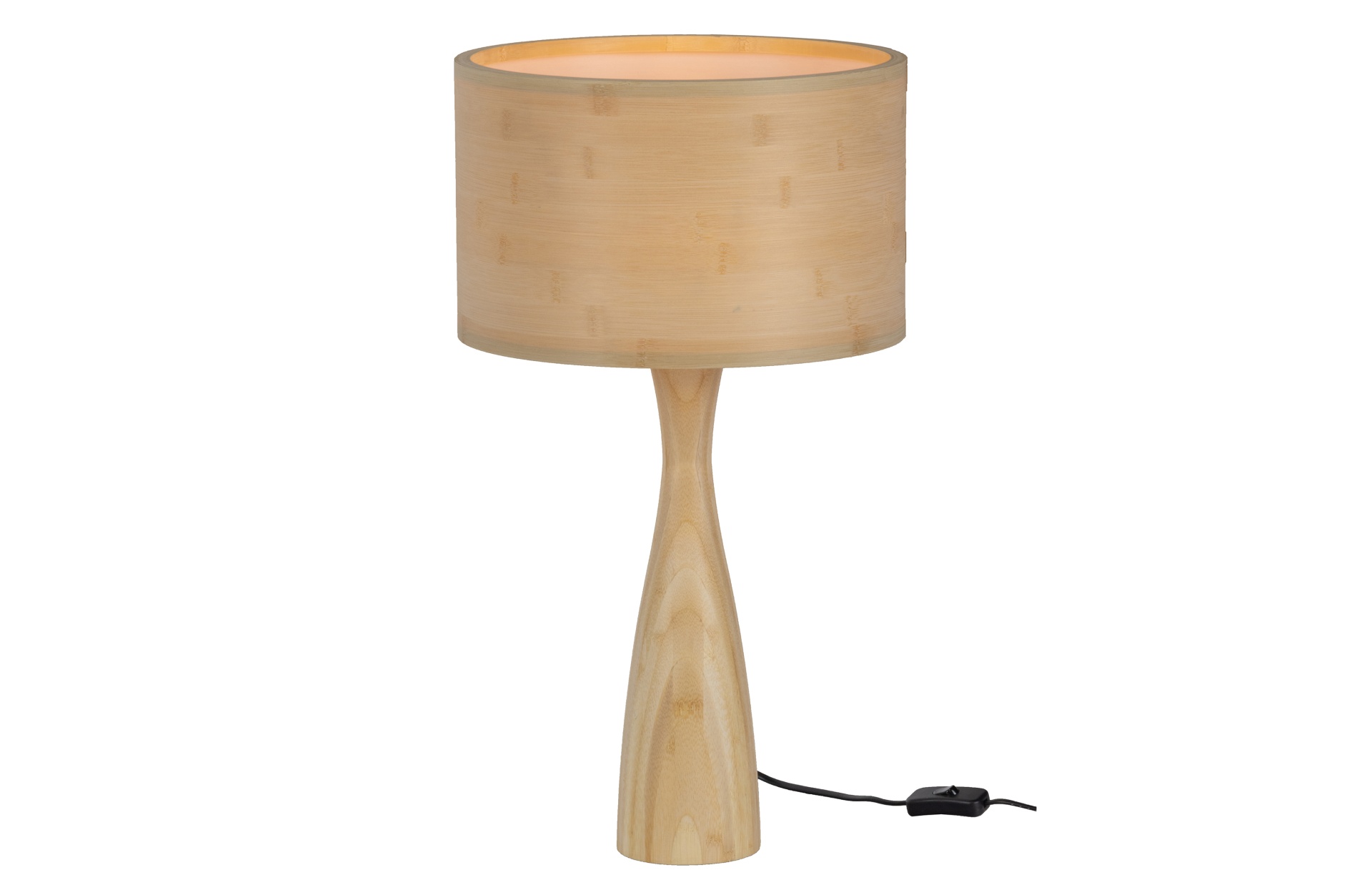 Die Tischlampe Lunar wurde aus Bambus Holz gefertigt, dadurch entsteht ein klassisches Design. Die Tischlampe benötigt eine  E27 Fassung mit maximal 40 Watt.