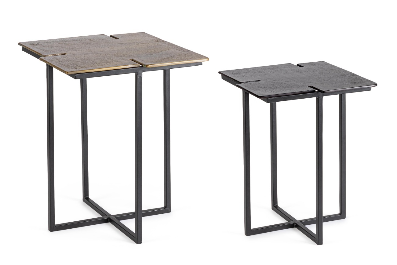 Beistelltisch Aziza 2er-Set aus Metall
