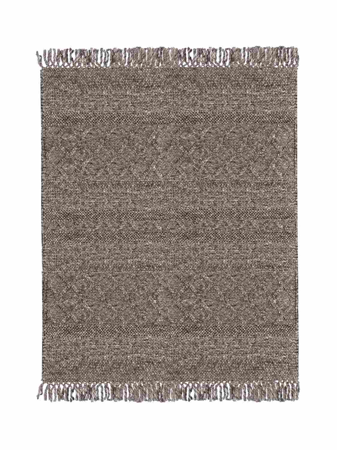 Der Teppich Hiruni überzeugt mit seinem Klassischen Design. Gefertigt wurde er aus 70% wolle und 30% Polyester. Der Teppich besitzt eine braunen Farbton und die Maße von 140x200 cm.