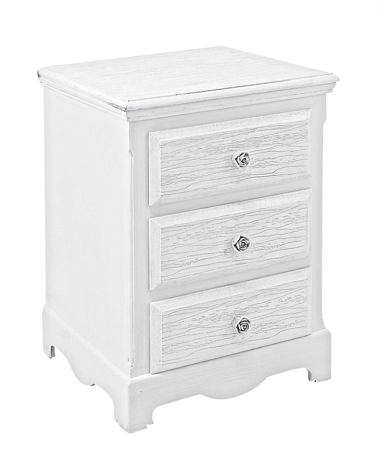 Kommode Blanc aus MDF Cubic, 3 Schubladen