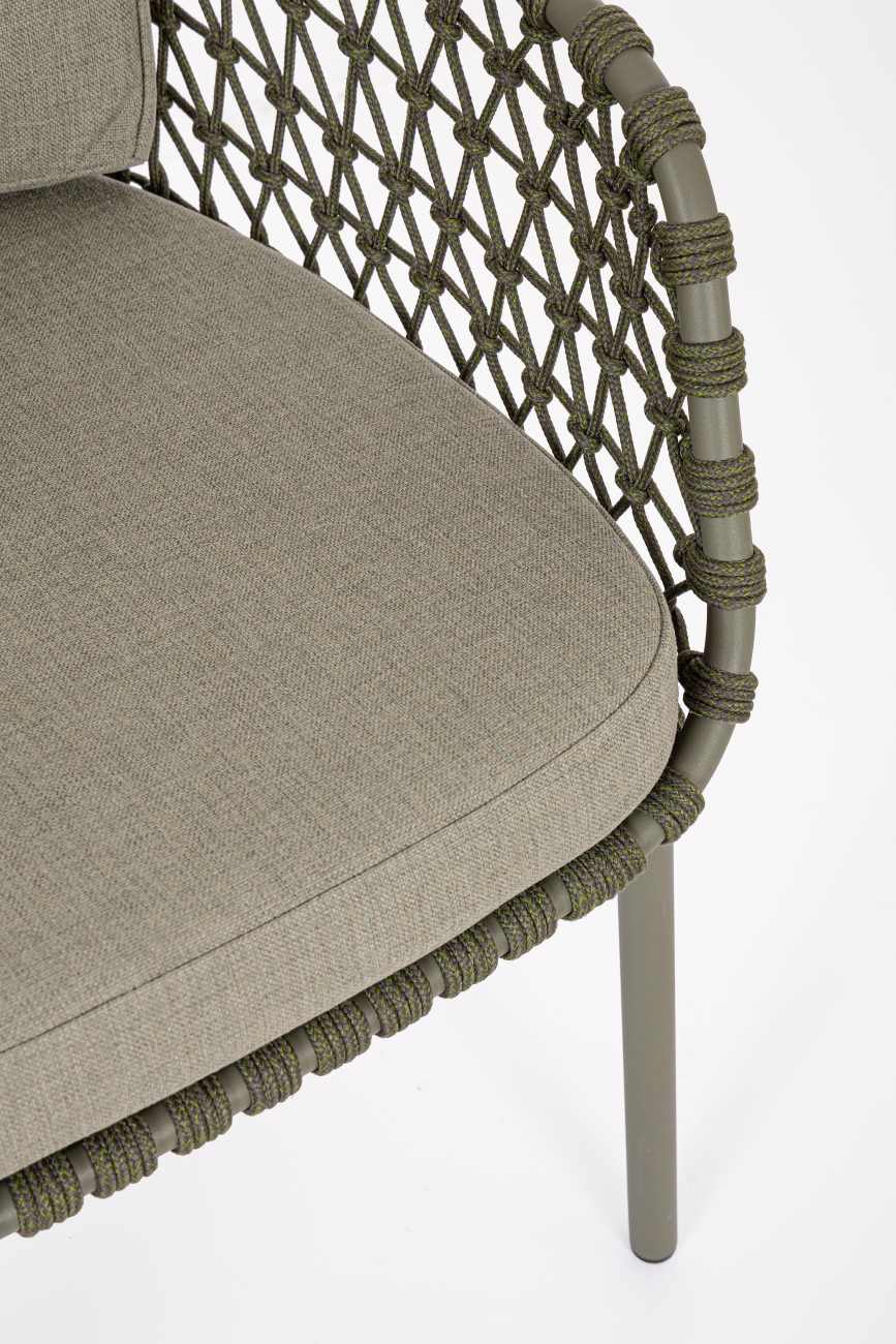 Gartenstuhl Ivissa aus Metall, Grün