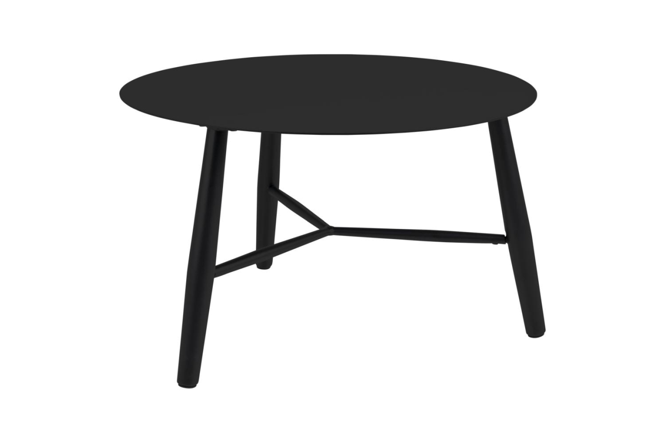 Gartencouchtisch Vannes Ø 75 cm, Schwarz Gartencouchtisch Vannes Ø 75 cm, Schwarz