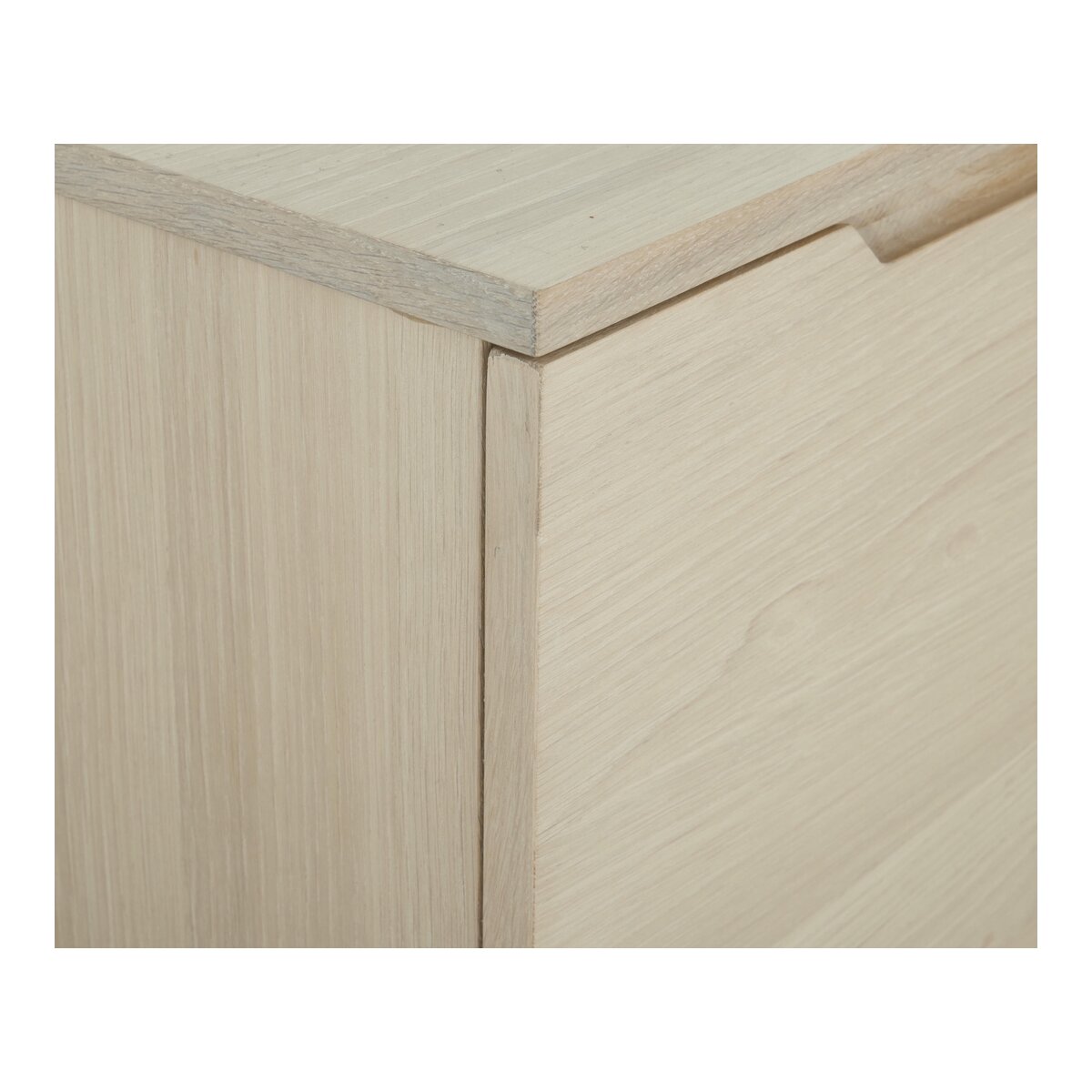 TV-Board Enimeta Eiche Whitewash 160 cm - mit Türen & Soft-Close