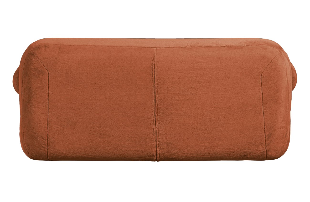 Das Sofa Jolie überzeugt mit seinem modernen Design. Gefertigt wurde es aus Pelz-Stoff, welcher einen Rost Farbton besitzt. Das Sofa besitzt eine Sitzbreite von 120 cm.