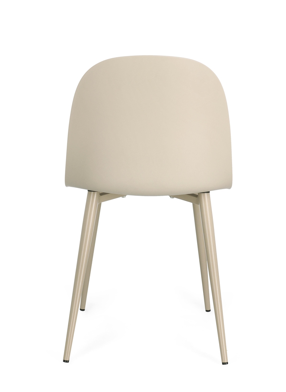 Esszimmerstuhl Ella 4er-Set aus Kunststoff, Beige