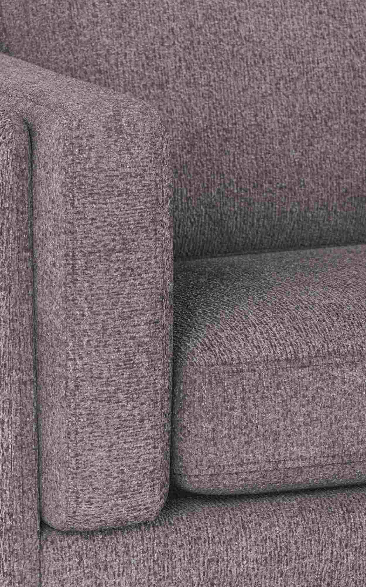 Hochwertiger Sofa Braden 3-Sitzer, Beine Weiß pigmentiert, Bezug Greg Grau für jede Einrichtung.