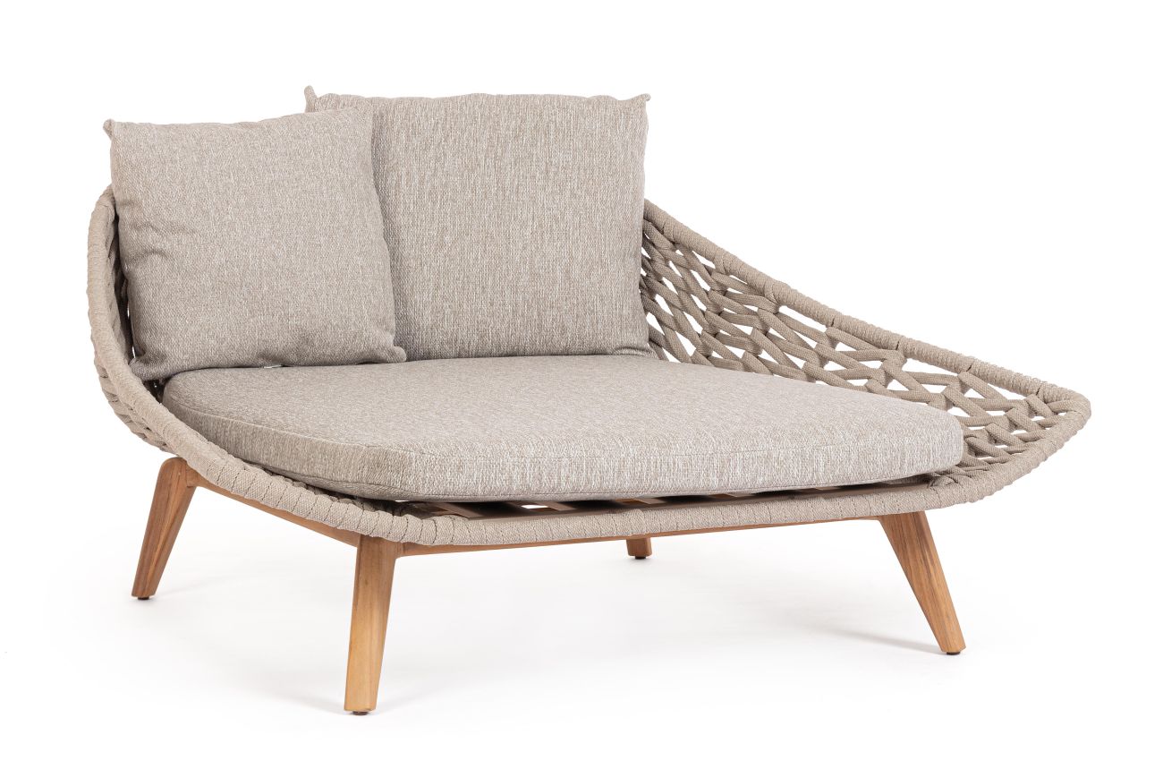Gartendaybed Tamires aus Teakholz, Beige Gartendaybed Tamires aus Teakholz, Beige