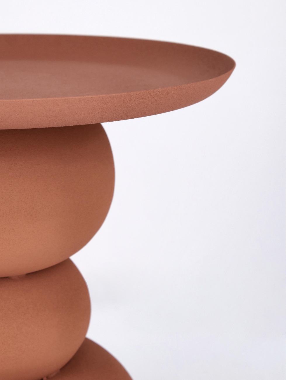 Beistelltisch Alpa aus Metall Ø 41 cm, Rot