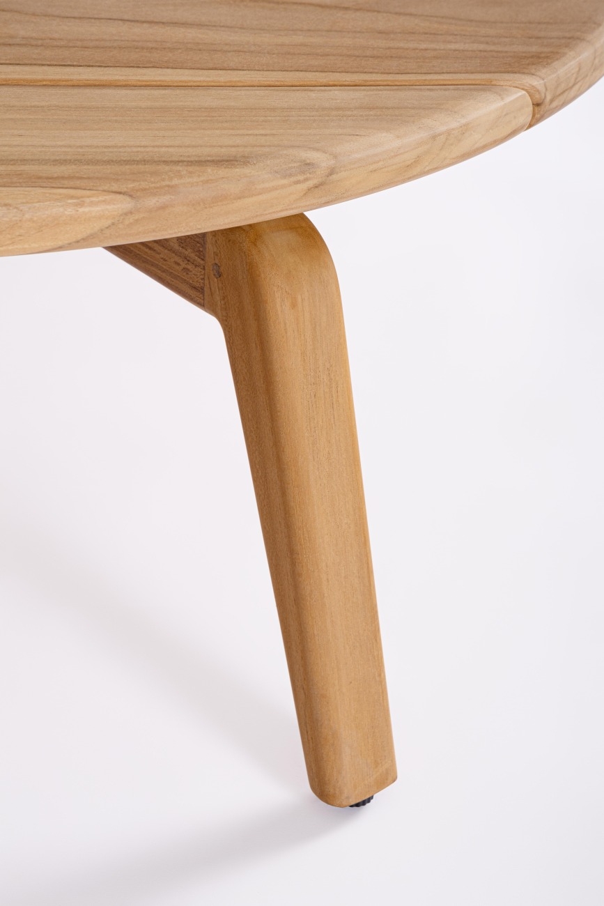 Gartencouchtisch-Set Eularia aus Teakholz Ø 60/80 cm